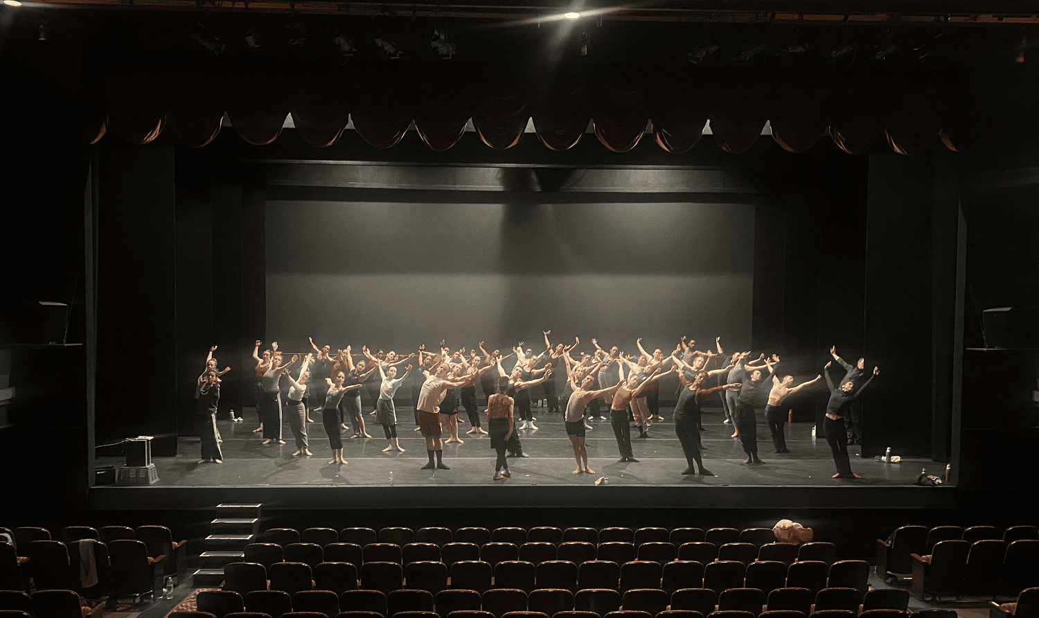 rehearsal and class on Joyce stage