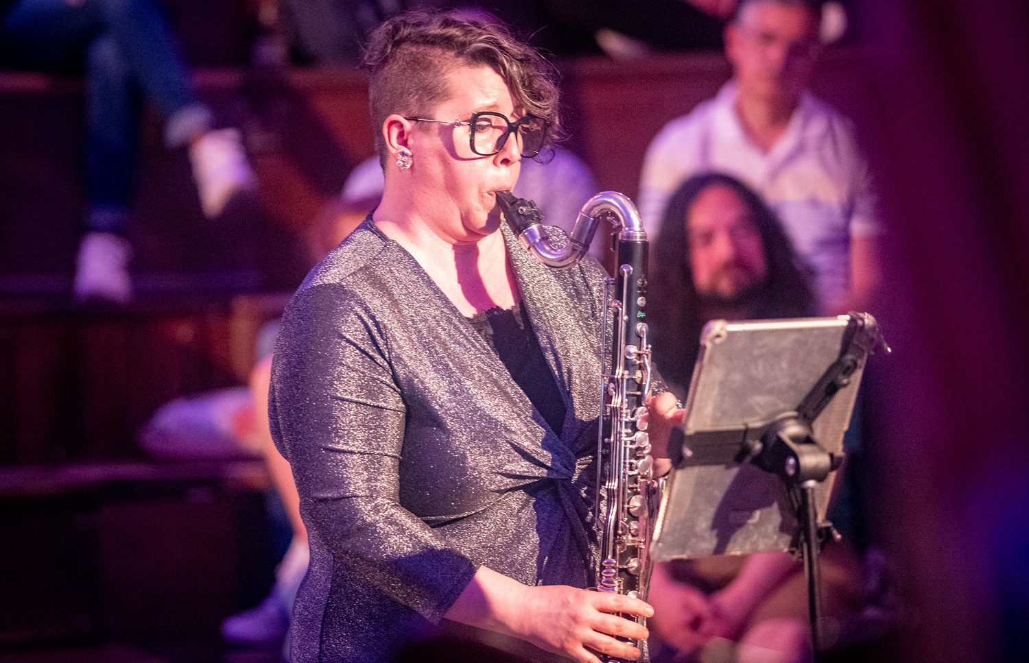 Jessica Lindsey playing clarinet