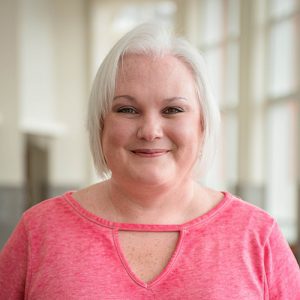 Beth Rucker Headshot in Robinson Hall