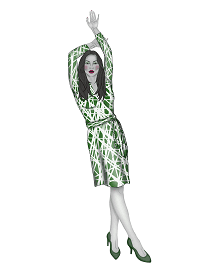 green dress design